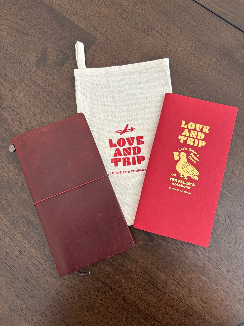Traveler's Company Love and Trip Notebook Cover Regular Size Red Special Edition